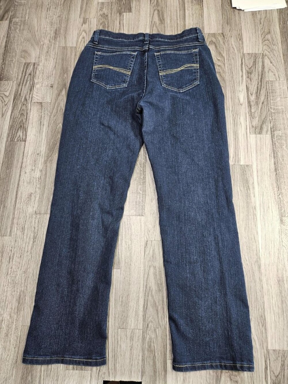 Riders By Lee Straight Jeans Womens 12 Blue Med Wash High Rise Stretch Denim - Picture 2 of 11